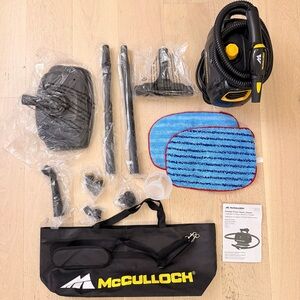 Portable Power Steam Cleaner + 16 accessories (mop, brush, etc) McCulloch MC1270
